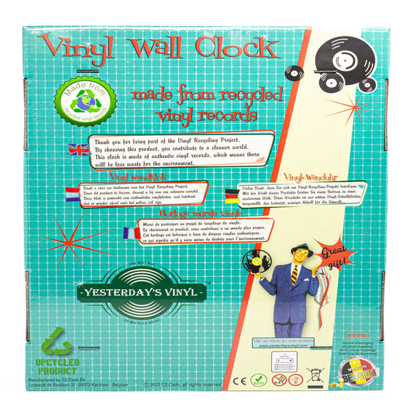 Vinyl Clock Drummer 30 Cm Recycled Record Wall Wall Clocks