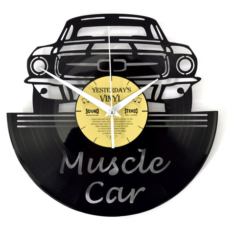 Vinyl Clock Muscle Car 30Cm Recycled Record Wall Wall Clocks