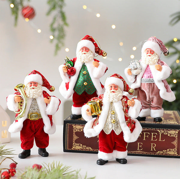 Santa Claus Plush Toy Decoration For Christmas Window Display And Tree Ornament Seasonal Decorations