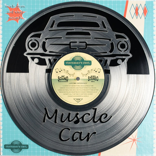 3D Decoration Muscle Car Made From Recycled Vinyl Records For Wall Display Other Home Décor