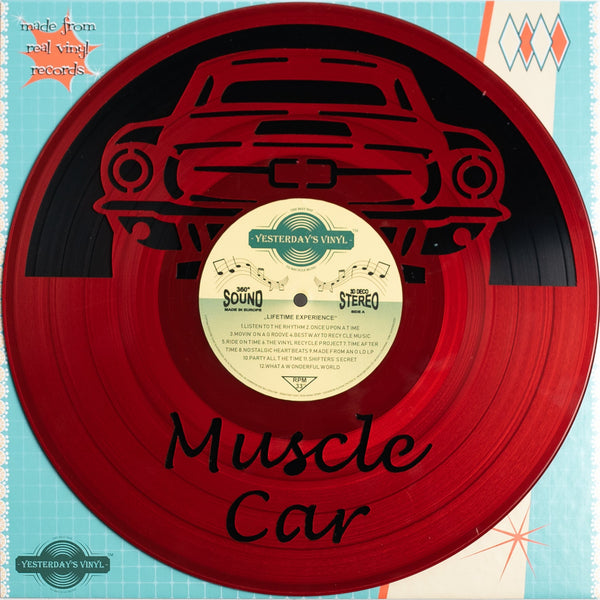 3D Decoration Muscle Car Made From Recycled Vinyl Records For Wall Display Other Home Décor