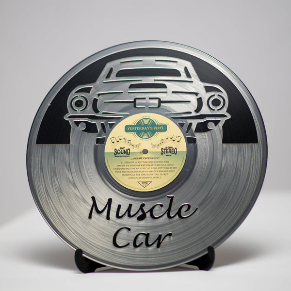 3D Decoration Muscle Car Made From Recycled Vinyl Records For Wall Display Other Home Décor
