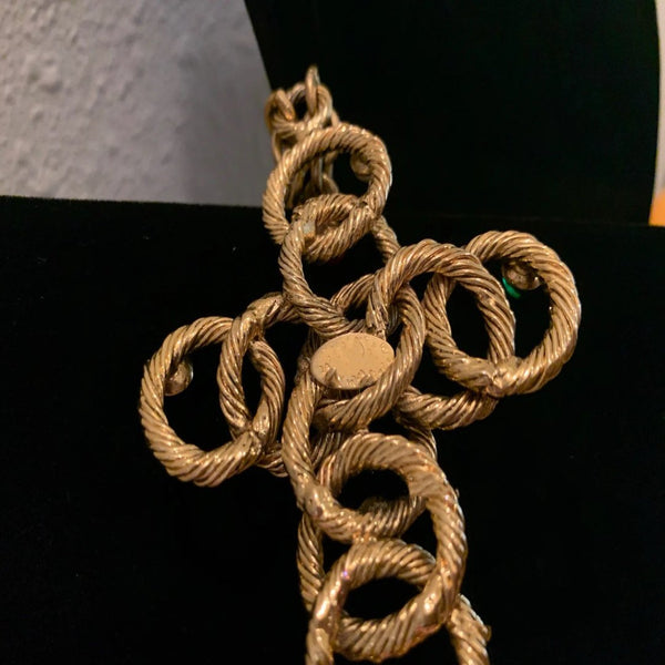 Veile Studios Medieval Fragrant Home Vegetarian Gold Cross Chain Necklace Copper Necklaces & Pendants