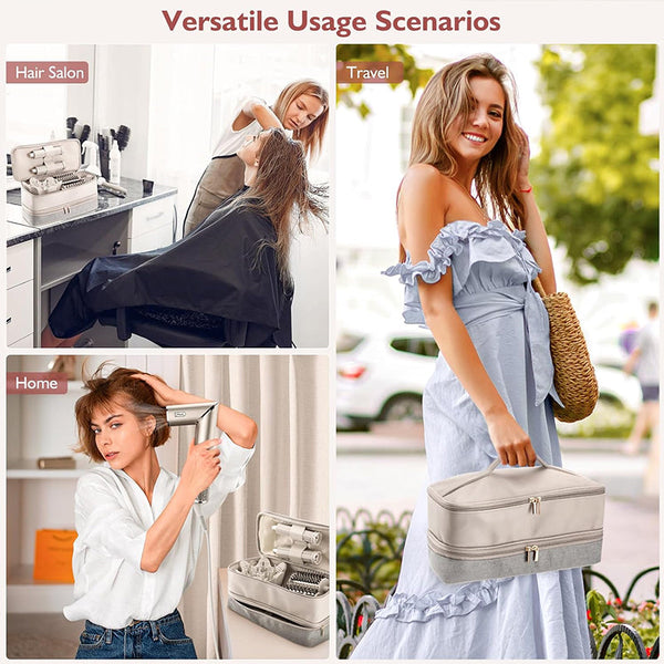 2 Layer Waterproof Case For Hair Stylers (Fit Shark Flexstyle Dyson Airwrap Revlon Etc.) Storage Bags