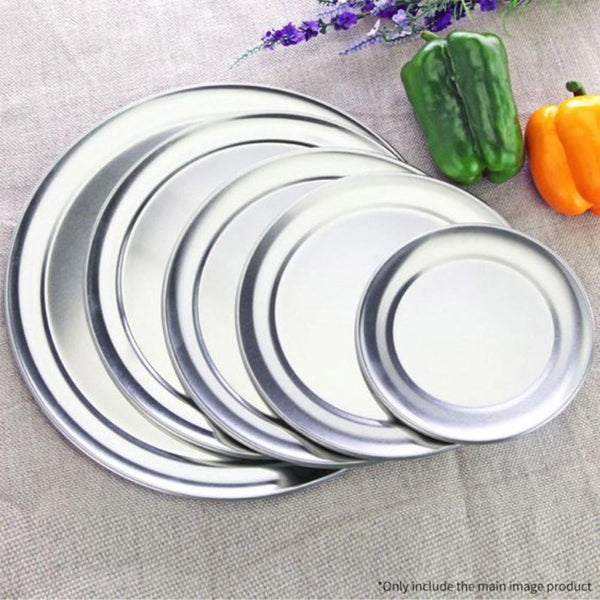 13 Inches Pizza Tray Aluminium Round Rimmed Non Stick Dish Baking Pan For Kitchen Baking Trays