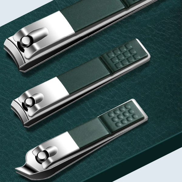 Stainless Steel Nail Clipper Set Grooming Tool With Portable Case Manicure Art Green Nails Cut Manicure & Pedicure Tools & Kits