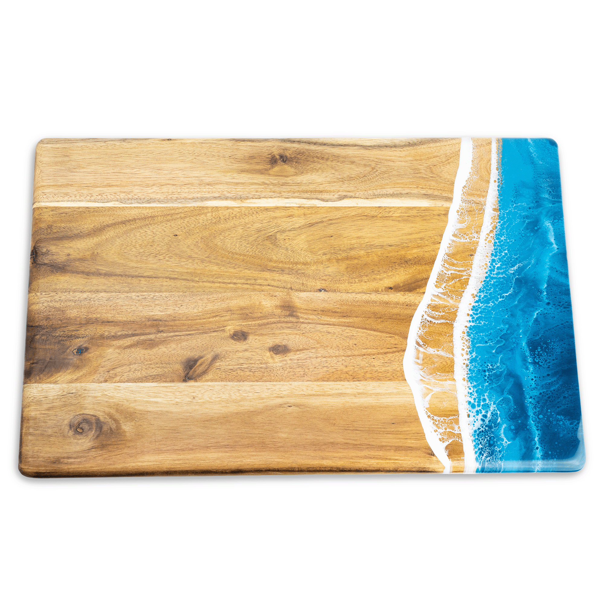 Acacia Wood Bread Board With Hand Poured Resin Design For Culinary Use Trays