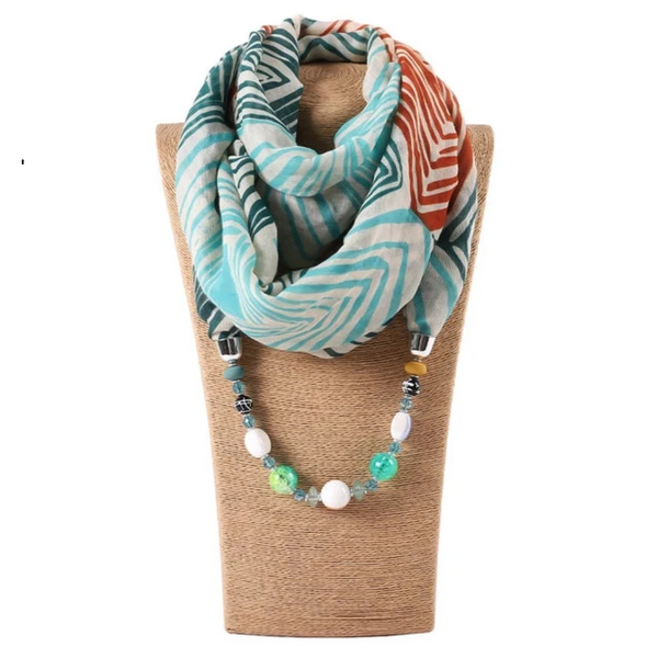 Runmeifa Solid Color Jewelry Statement Necklace Pendant Scarf Women Bohemia Neckerchief Foulard Femme Accessories Hijab Stores Scarves & Wraps