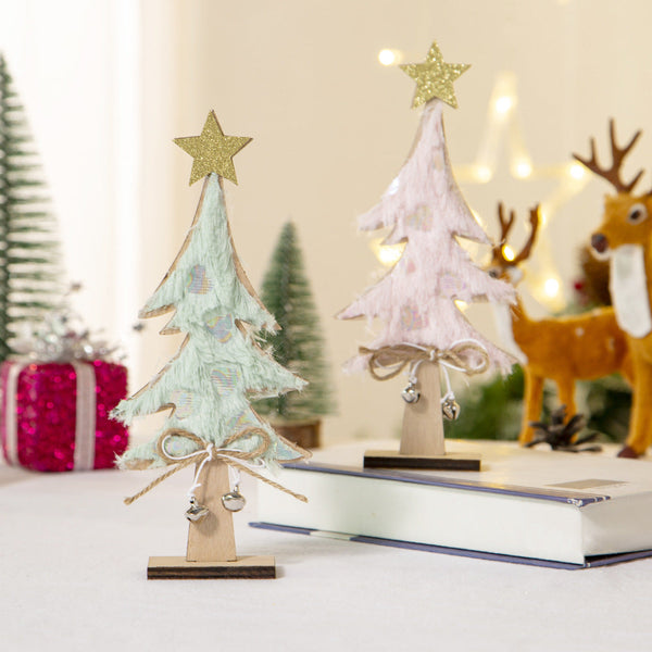 Christmas Decorative Tree Diy Ornament For Desk Display Holiday Gift And Present Seasonal Decorations