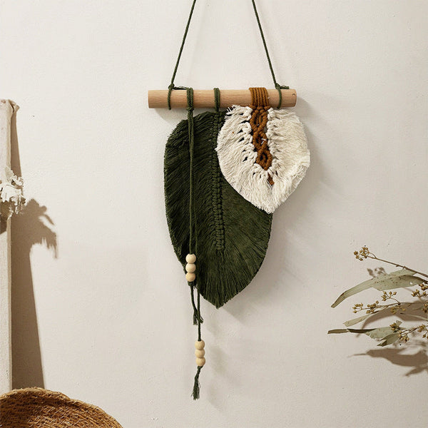 Bohemian Leaf Weaving Wall Hanging Handmade Decoration For Living Room Tapestry Bedroom Tapestries