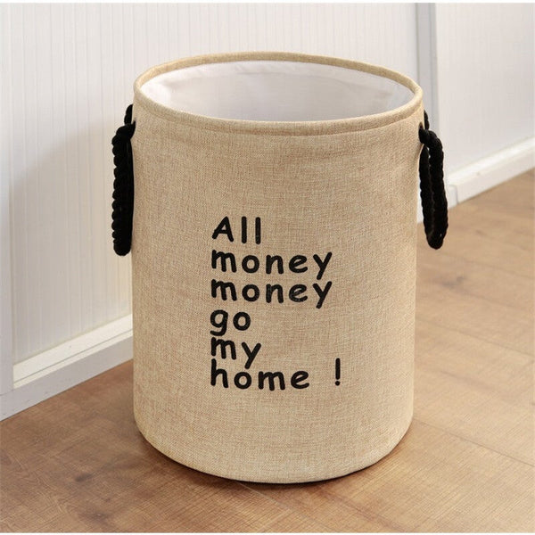 3545Cm Round Laundry Basket Bucket Organizer Laundry Baskets & Hampers