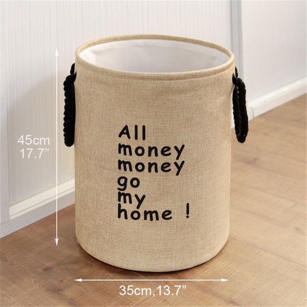 3545Cm Round Laundry Basket Bucket Organizer