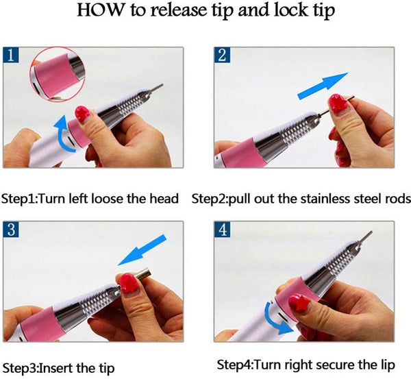 Nail Polish Remover 35000 / 20000 Rpm Electric Drill Machine File Set Nail Art Tools