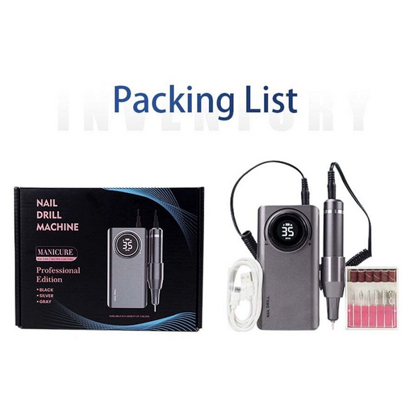 35000 Rpm Electric Nail Drill Machine Usb Charging For Gel Polish Profession Manicure & Pedicure Tools & Kits