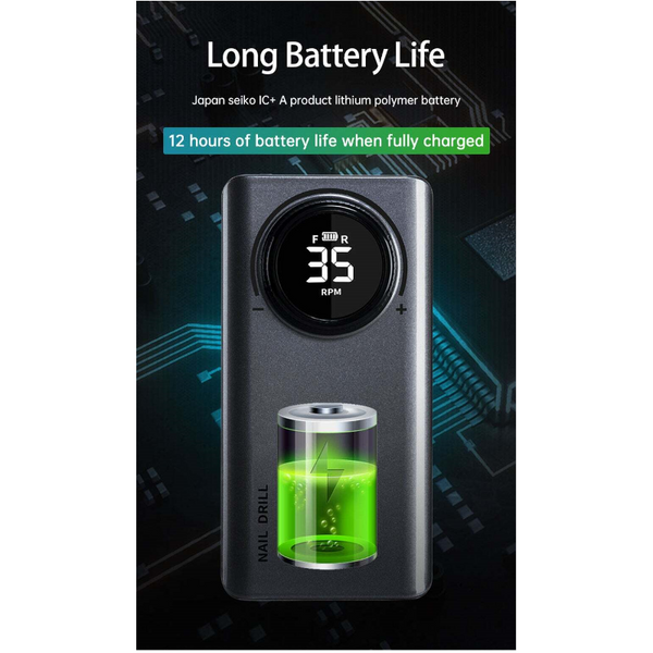 35000 Rpm Electric Nail Drill Machine Usb Charging For Gel Polish Profession Manicure & Pedicure Tools & Kits