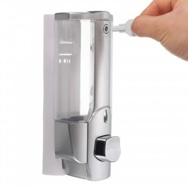 350Ml Soap Dispenser Wall Mount Single Headliquidlotion Container Silver Soap Dishes & Dispensers