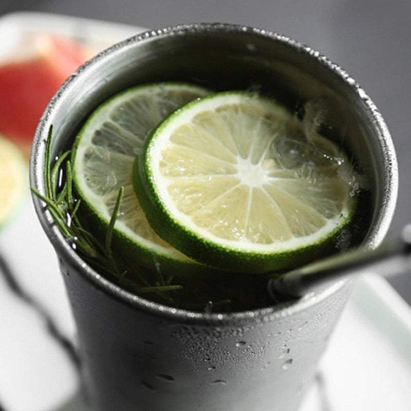 Glassware & Drinkware Mugs Coffee Cups 350Ml Stainless Steel Drinking Water Glass Milkshake