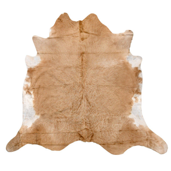 Genuine Cowhide Rug Beige And White Regular Size Unique Handcrafted Leather Rugs