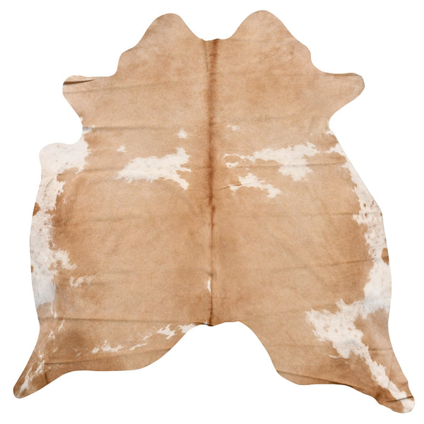 Genuine Cowhide Rug Beige And White Regular Size Unique Handcrafted Leather Rugs