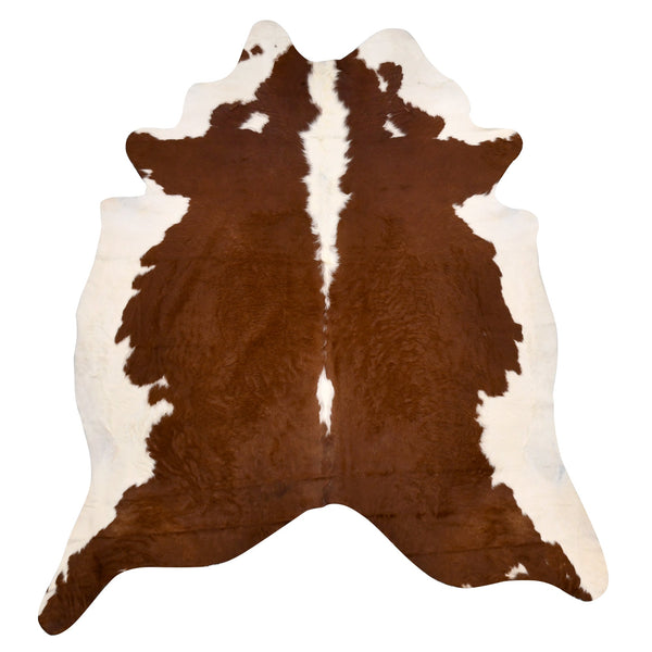 Genuine Brown And White Cowhide Rug Regular Size Approximately 2.3M X Rugs