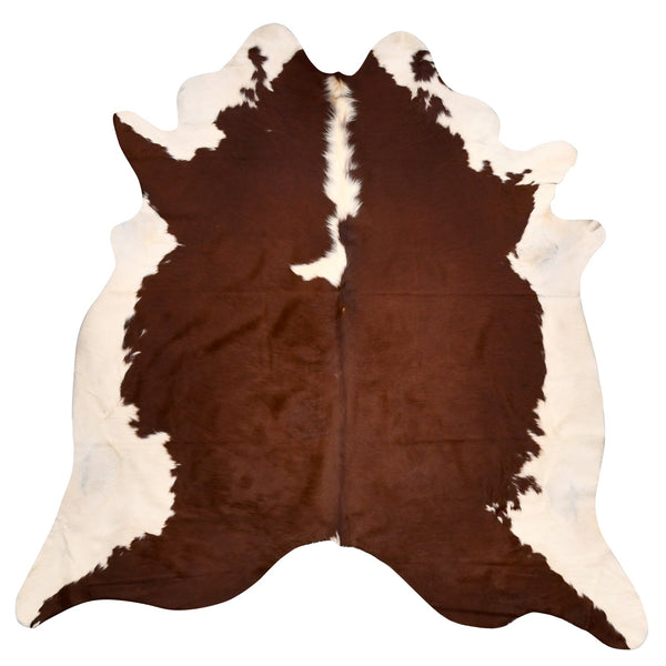 Genuine Brown And White Cowhide Rug Regular Size Approximately 2.3M X Rugs