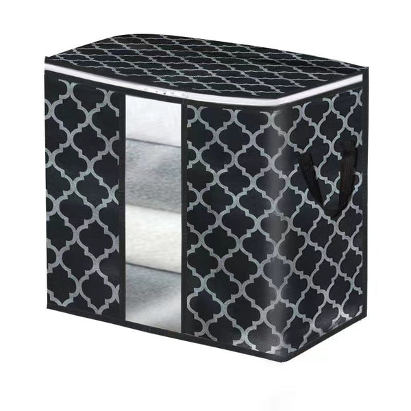 Non Woven Foldable Patterned Storage Bag With See Through Window