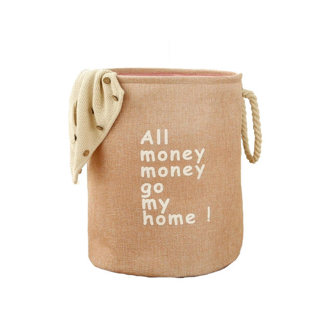 3545Cm Round Laundry Basket Bucket Organizer Pink Laundry Baskets & Hampers