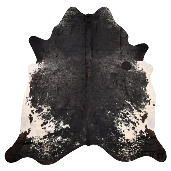 Genuine Cowhide Rug In Salt And Pepper Black White Approximately 2.3 Metres Rugs