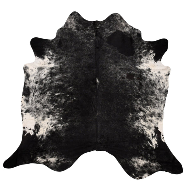 Genuine Cowhide Rug In Salt And Pepper Black White Approximately 2.3 Metres Rugs