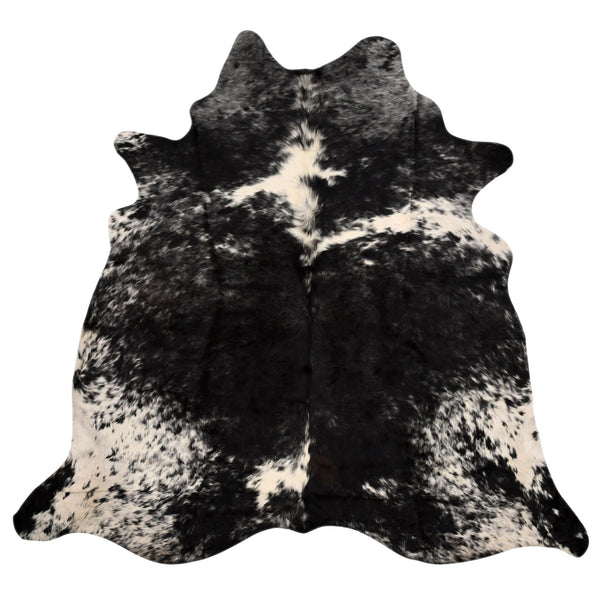 Genuine Cowhide Rug In Salt And Pepper Black White Approximately 2.3 Metres Rugs