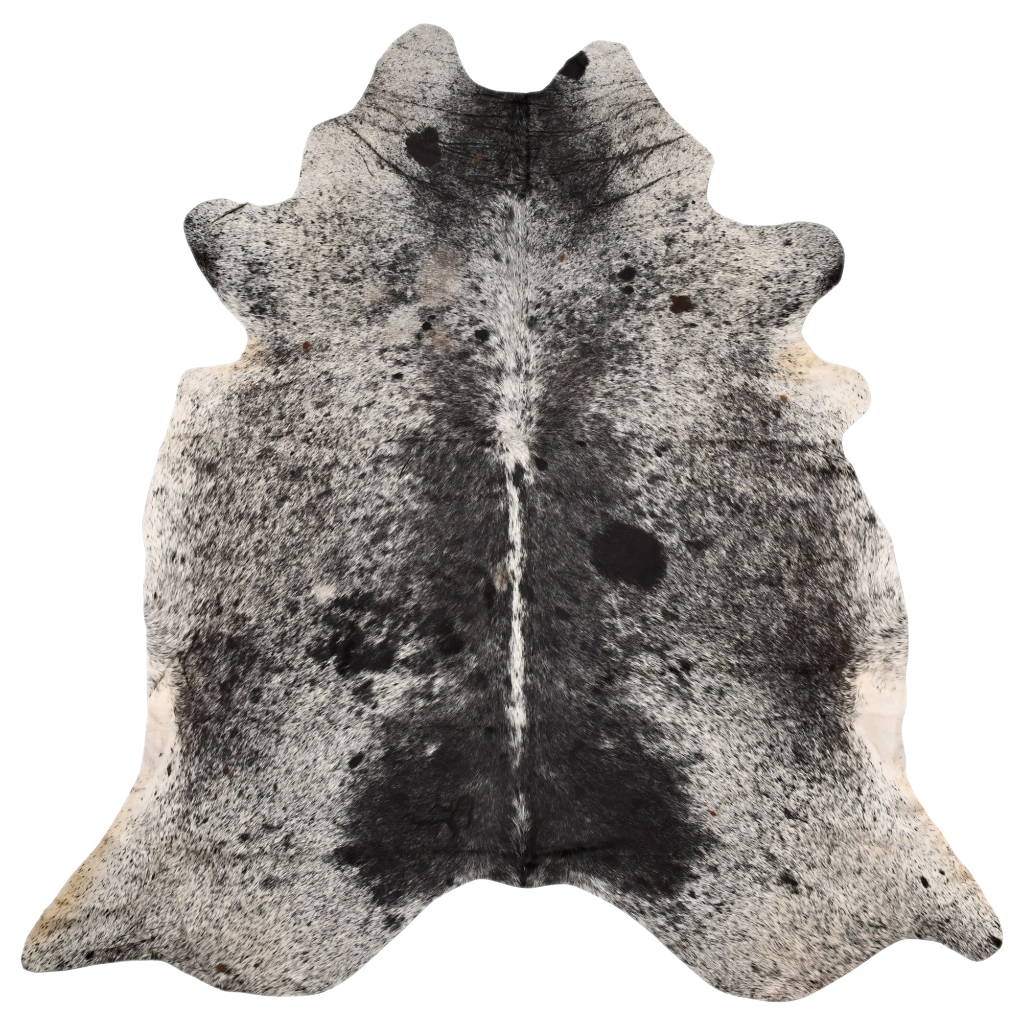 Genuine Cowhide Rug In Salt And Pepper Black White Approximately 2.3 Metres Rugs