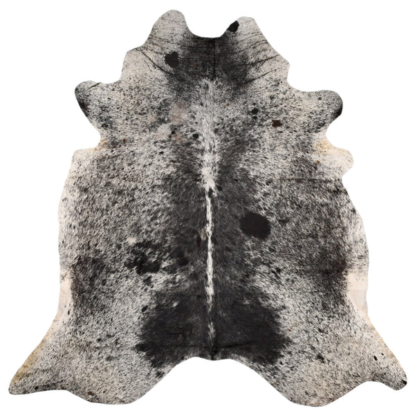 Genuine Cowhide Rug In Salt And Pepper Black White Approximately 2.3 Metres Rugs