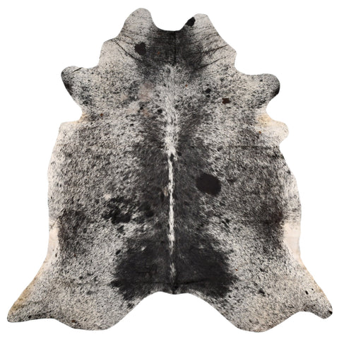 Genuine Cowhide Rug In Salt And Pepper Black White Approximately 2.3 Metres Rugs