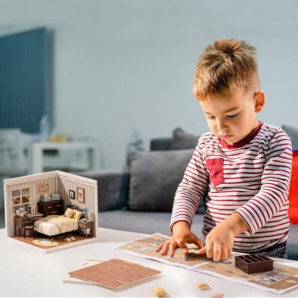 Robotime Rolife Sweet Dream Bedroom Miniature House Dolls Model Kit Doll Houses