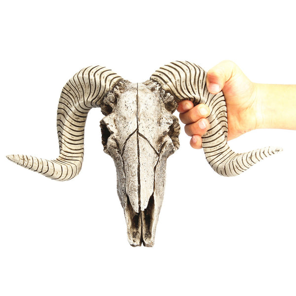 Horned Skull Wall Hanging Creative Home Living Room Decor Retro Resin Craft Wall Hangings