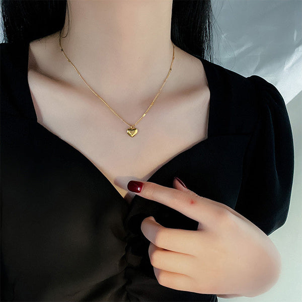 Fashion Jewelry Necklace For Women Vintage Simple Love Heart Pendant Party Gift Necklaces & Pendants