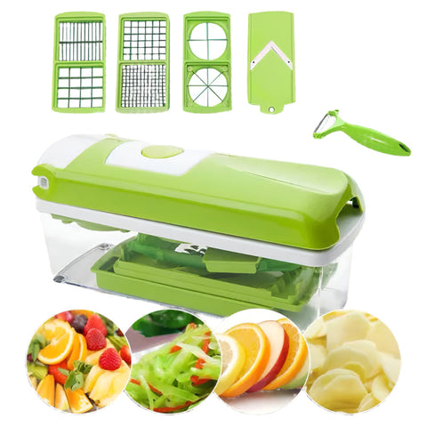 12 Pieces Multifunctional Vegetable Chopper Handle Food Grate Slicer Dicer Kitchen Gadgets Peelers & Slicers