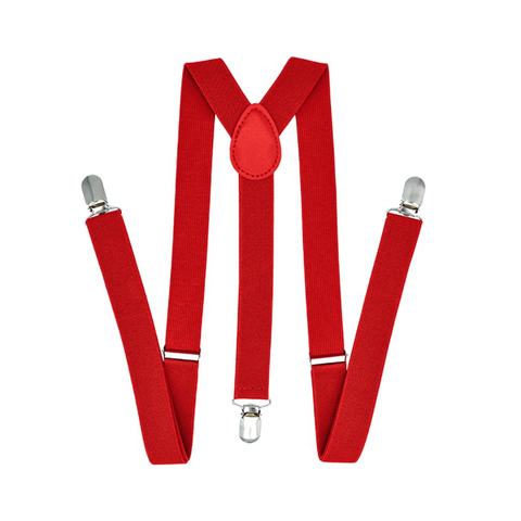 Br Costumes 35Mm Wide Suspenders Mens Braces Clip On Trouser Elastic Y Back Red Suspenders/Braces
