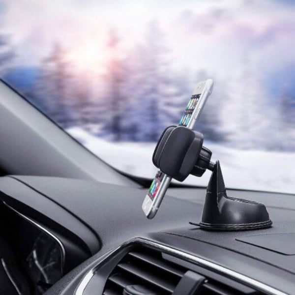 360 Degree Car Windshield Phone Holder Black