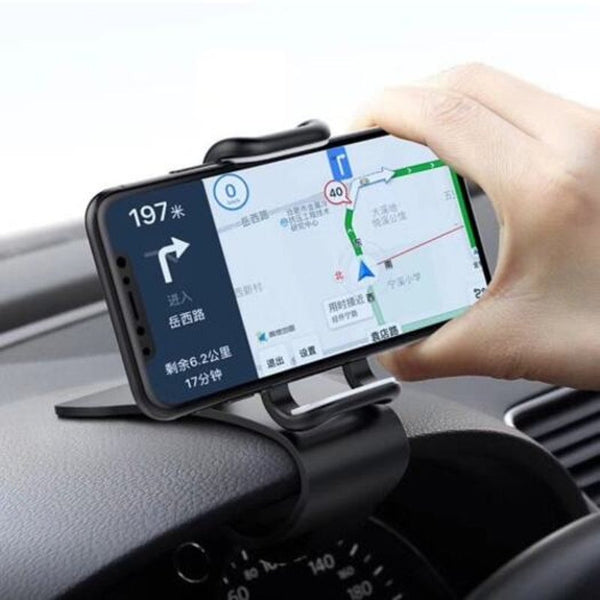 360 Degree Clip Mount Rotation Car Phone Holder Black Mounts & Holders