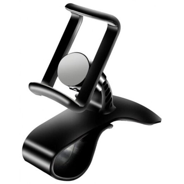 360 Degree Clip Mount Rotation Car Phone Holder Black