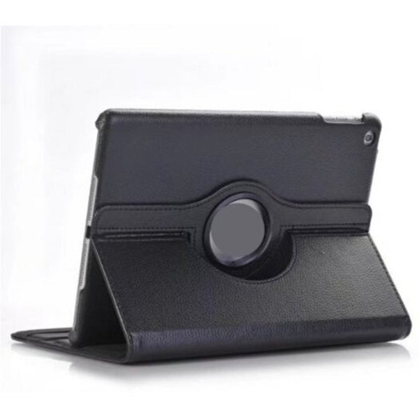 360 Degree Rotating Case For Ipad 9.7 2017 Cover Tablet Model A1822 Pu Leather Stand Shellstylusfilm Black