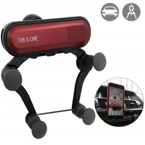 360 Degree Rotation Gravity Car Air Outlet Phone Holder For Iphonehuawei Black Red