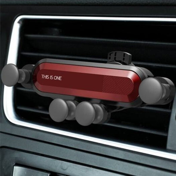 360 Degree Rotation Gravity Car Phone Holder Air Vent Mount Red Mounts & Holders