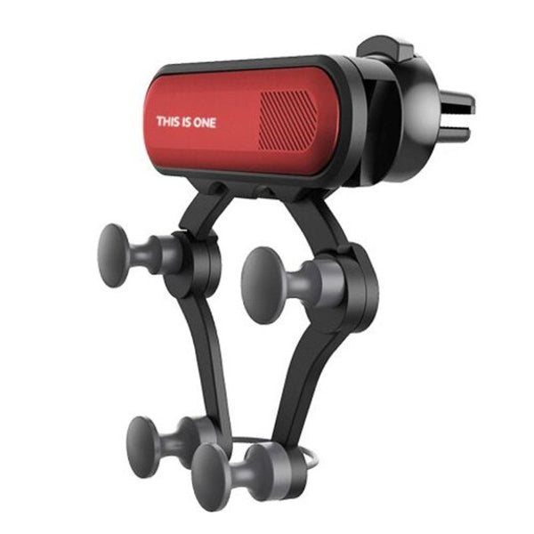 360 Degree Rotation Gravity Car Phone Holder Air Vent Mount Red Mounts & Holders