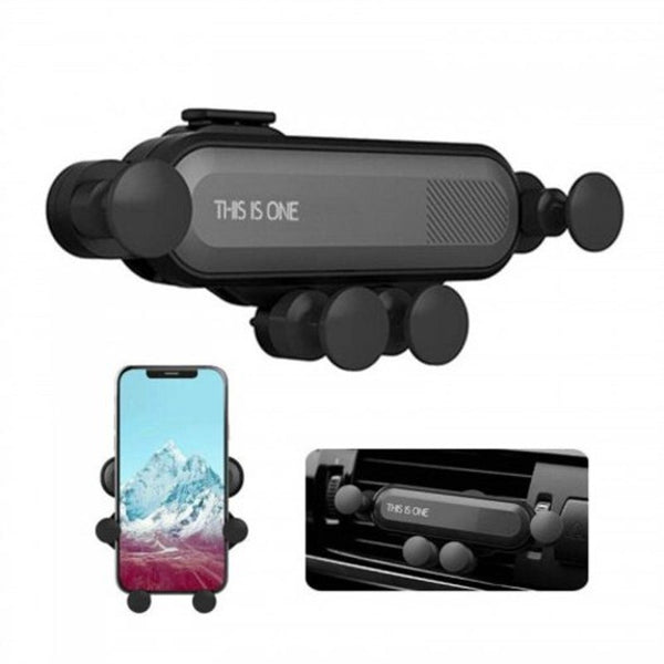 360 Degree Rotation Gravity Caroutlet Phone Holder For Iphone Black Mounts & Holders
