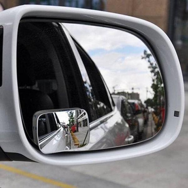 360 Degrees Adjustment Round Blind Spot Reversing Wide Angle Lens Rearview Mirror 2Pcs White Mirrors
