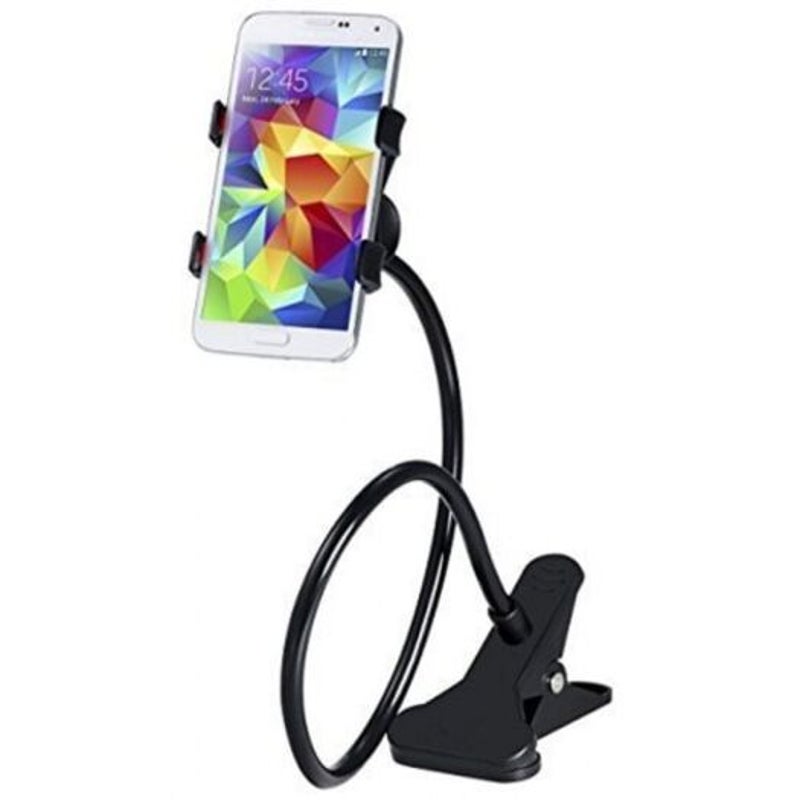 360 Rotating Flexible Long Arm Cell Phone Holder Stand Lazy Bed Desktop Tablet Car Selfie Mount Bracket Black Mounts & Holders