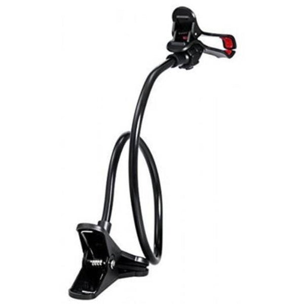 360 Rotating Flexible Long Arm Cell Phone Holder Stand Lazy Bed Desktop Tablet Car Selfie Mount Bracket Black Mounts & Holders