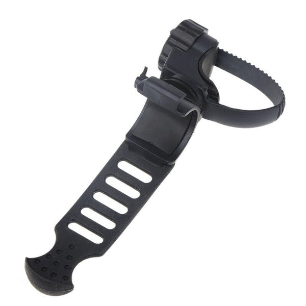 360U00b0 Cycling Flashlight Holder Clip Bracket Plastic Rubber For Bike Bicycle Front Light